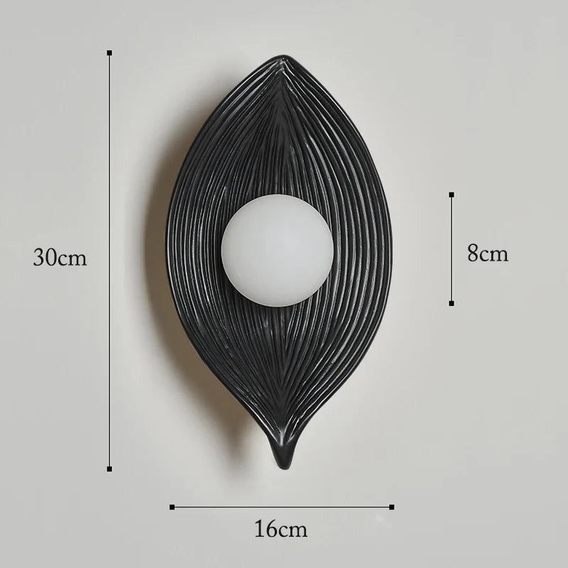 Vintage Leaf Design Resin Wall Sconce