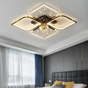 Modern LED Starry Sky Four-Leaf Grass Chandelier