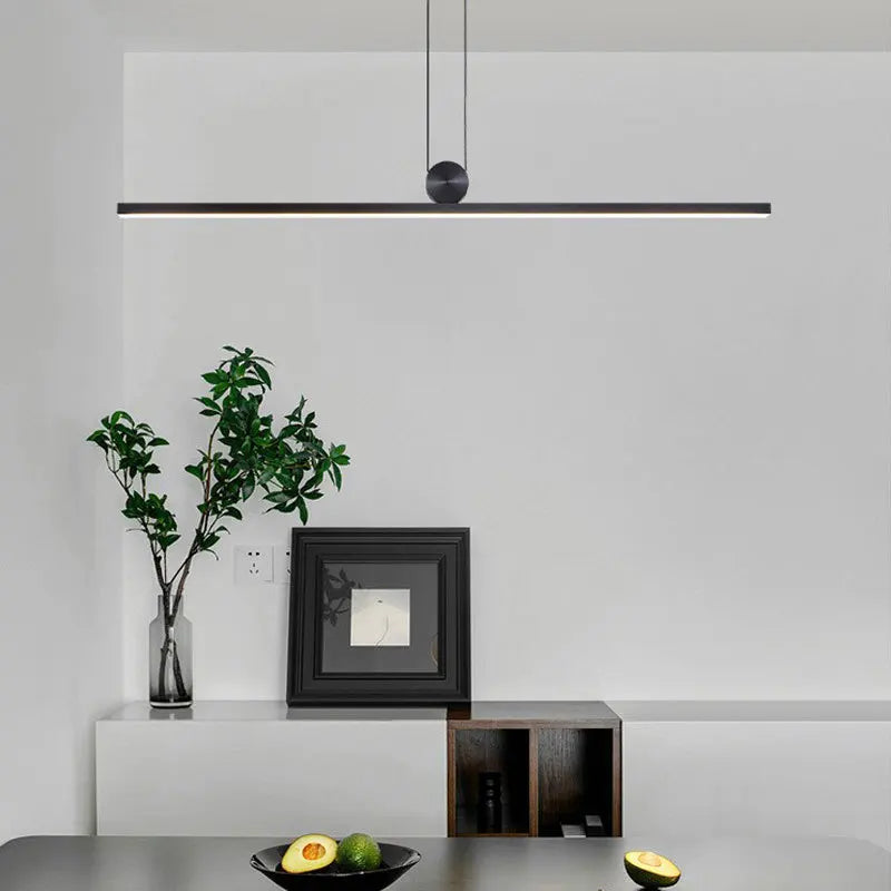 Modern Minimalist LED Pendant Lights for Living Room, Dining Room, Kitchen - Black Chandelier Home Decor