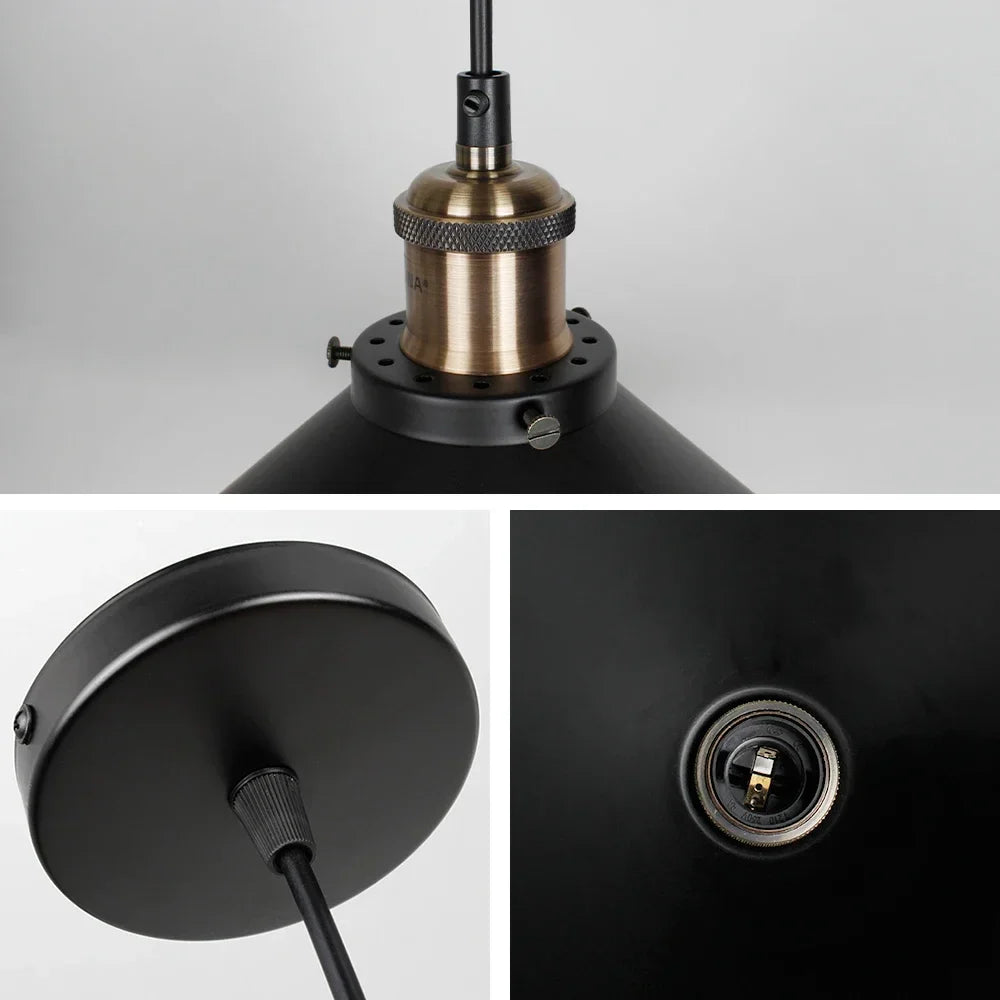 Vintage Black Loft Pendant Light for Industrial Kitchen & Restaurant