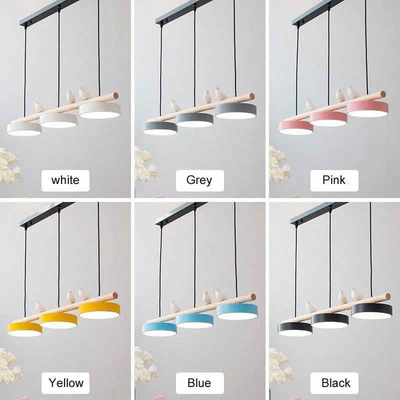 Modern Nordic LED Minimalist Bird Macaron Iron Decor