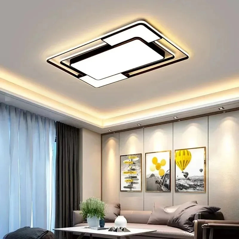 Modern Square Iron LED Ceiling Light for Indoor Lighting