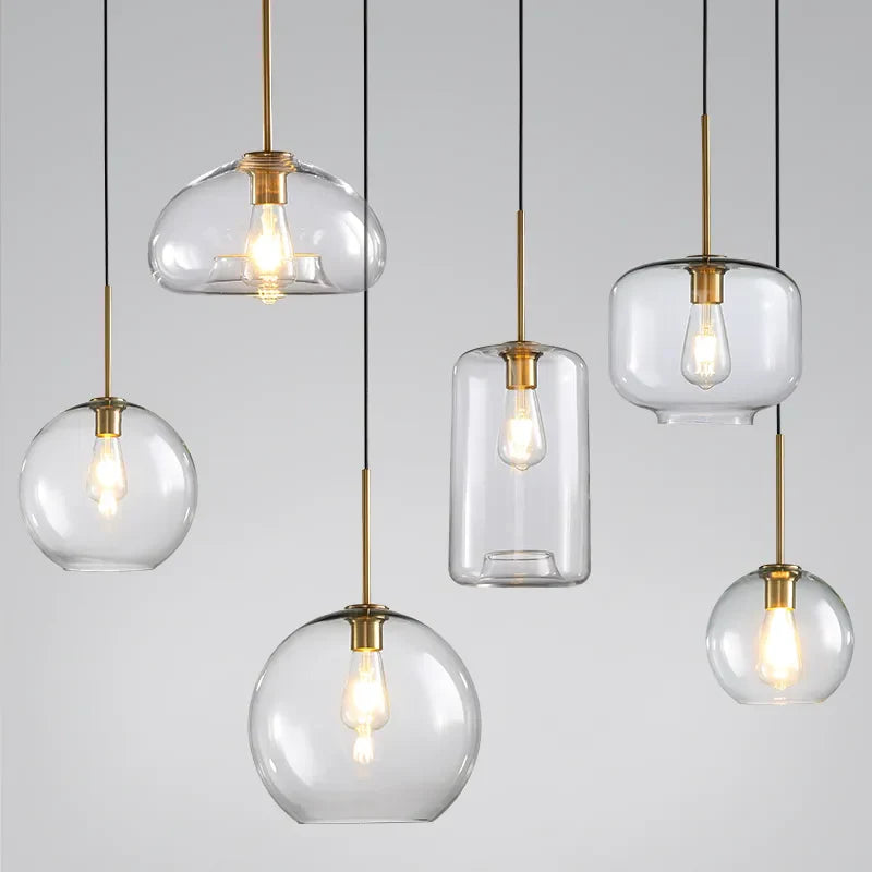 Industrial Glass LED Pendant Light
