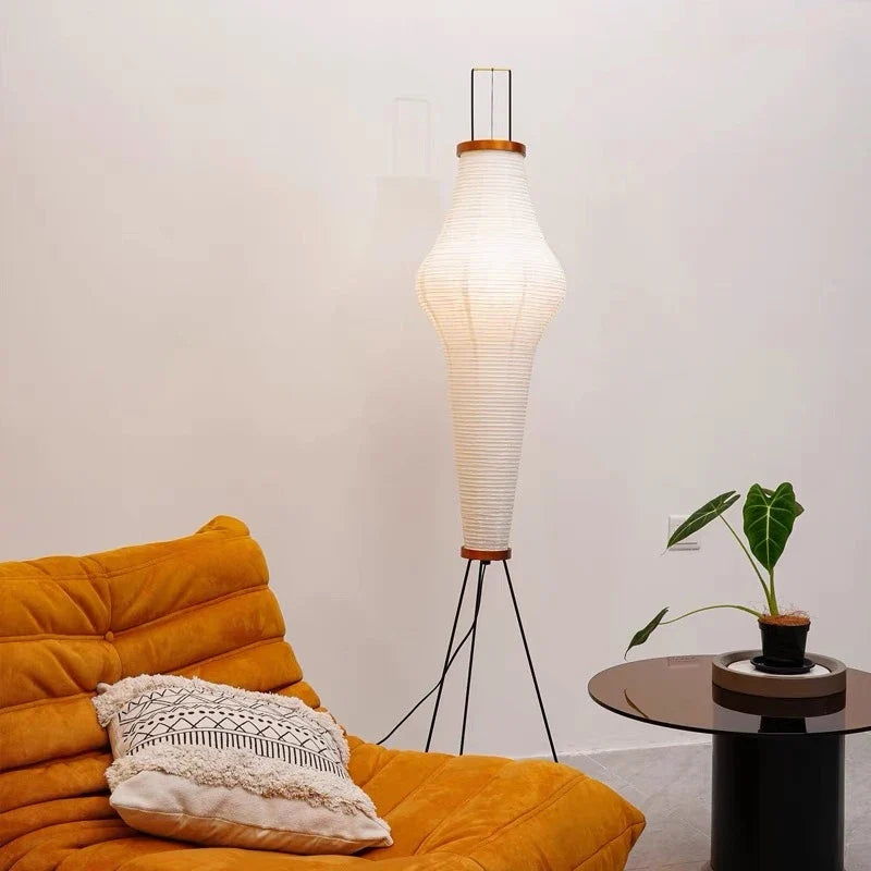 Japanese Design Rice Paper Floor Lamp for Modern Interiors