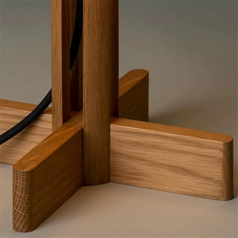 Wabi Sabi Wooden Floor Lamp for Modern Interior Decor