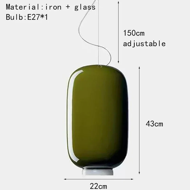 Italian Glass Pendant Light for Bars and Restaurants