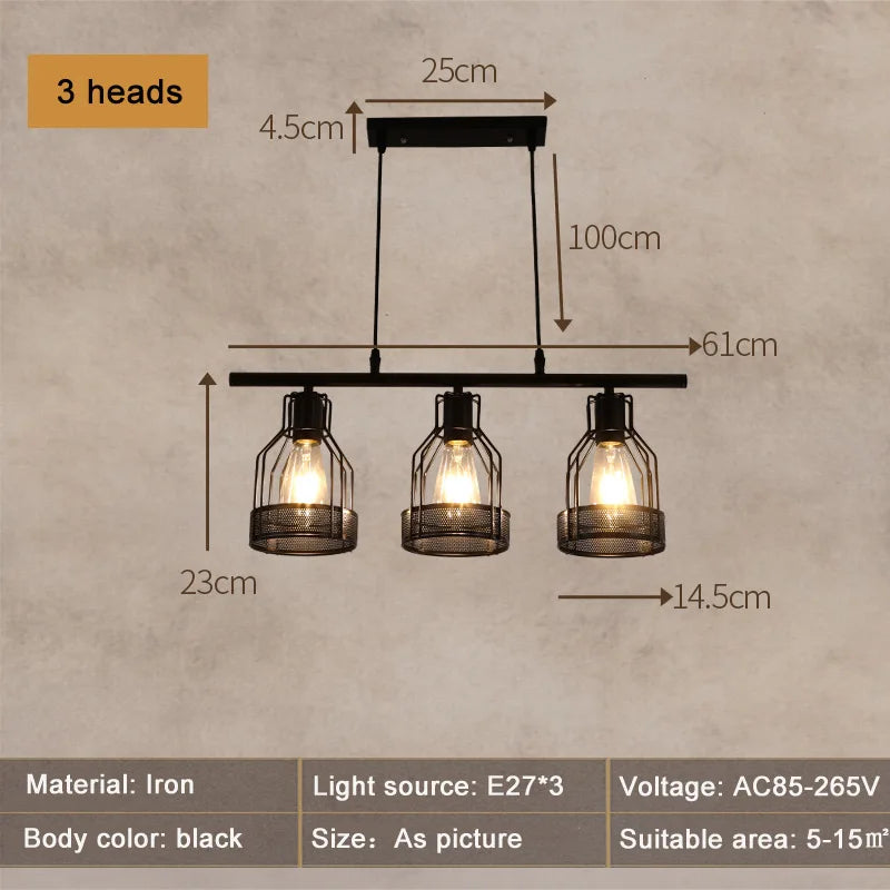 Industrial Retro Style 3/4/5-Light Pendant Lamp