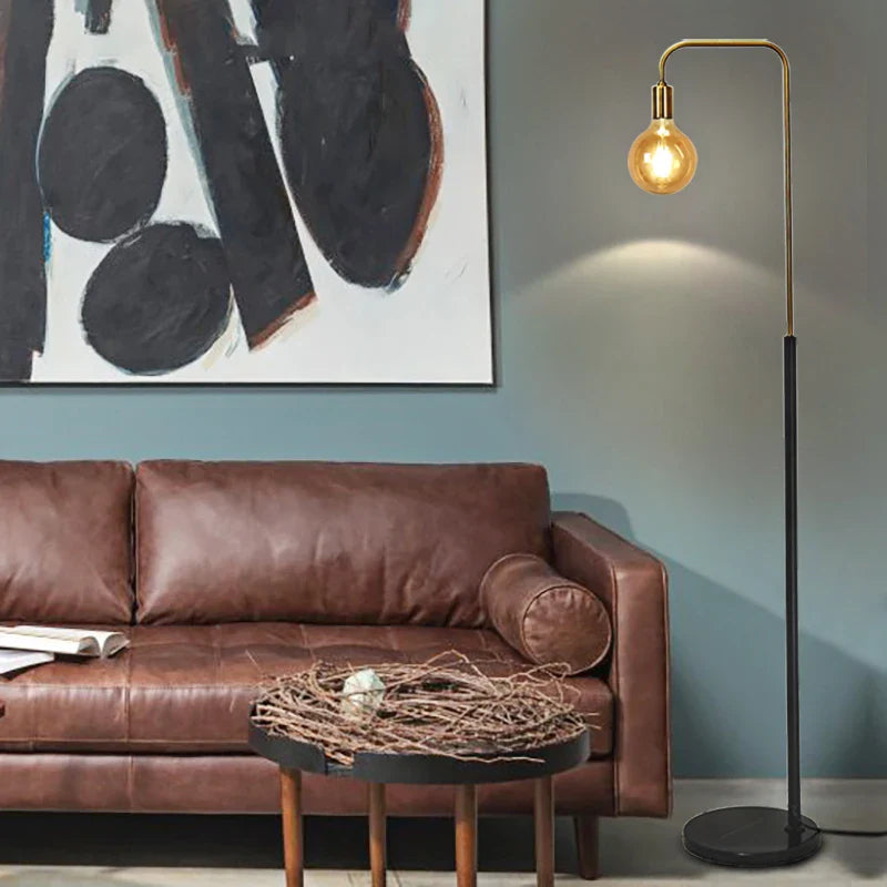 Creative Minimalist LED Brass Floor Lamp