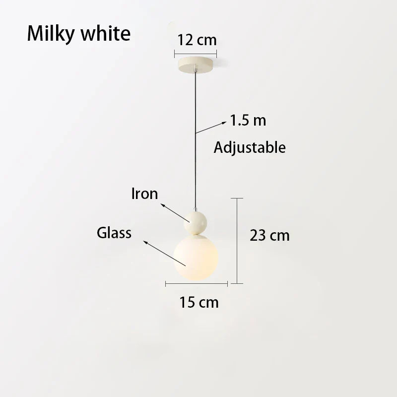 Modern Glass Pendant Light for Cafe Bar Counter