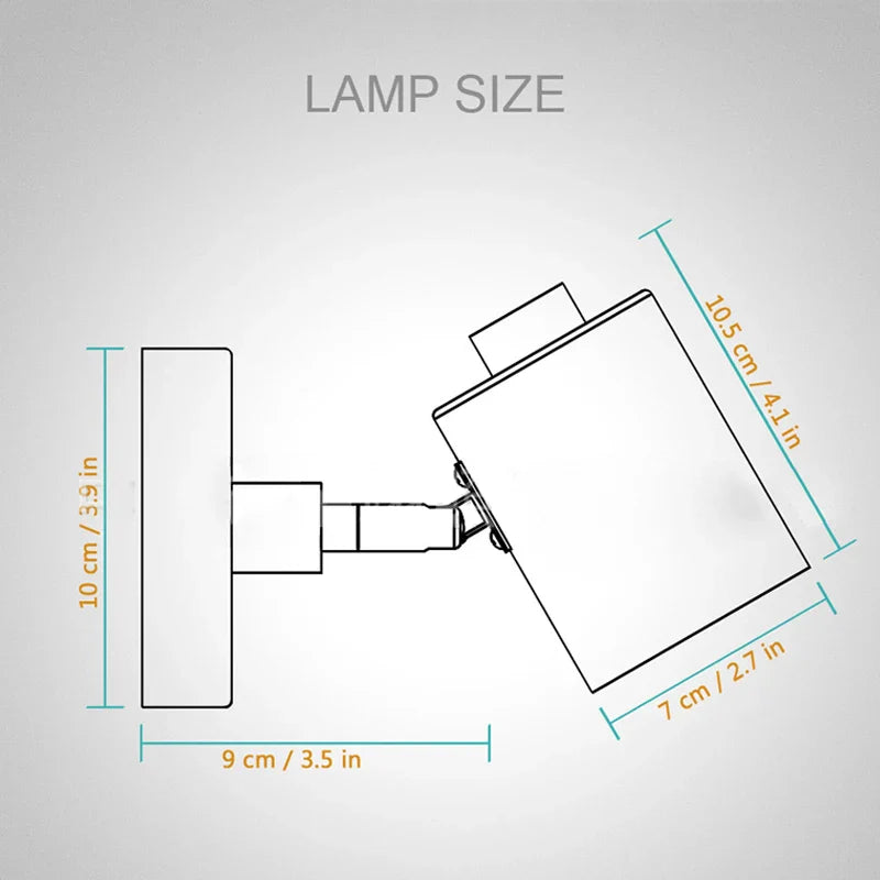 Nordic Wall Sconce Nightstand Lamp with Switch EU/UL Plug Gu10 Modern Bedroom Decor