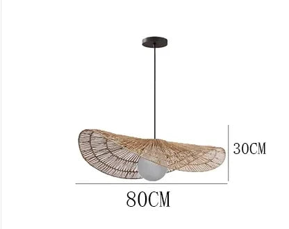 Handmade Woven Rattan Wabi-Sabi Pendant Lights for Home, Restaurant, and Creative Spaces