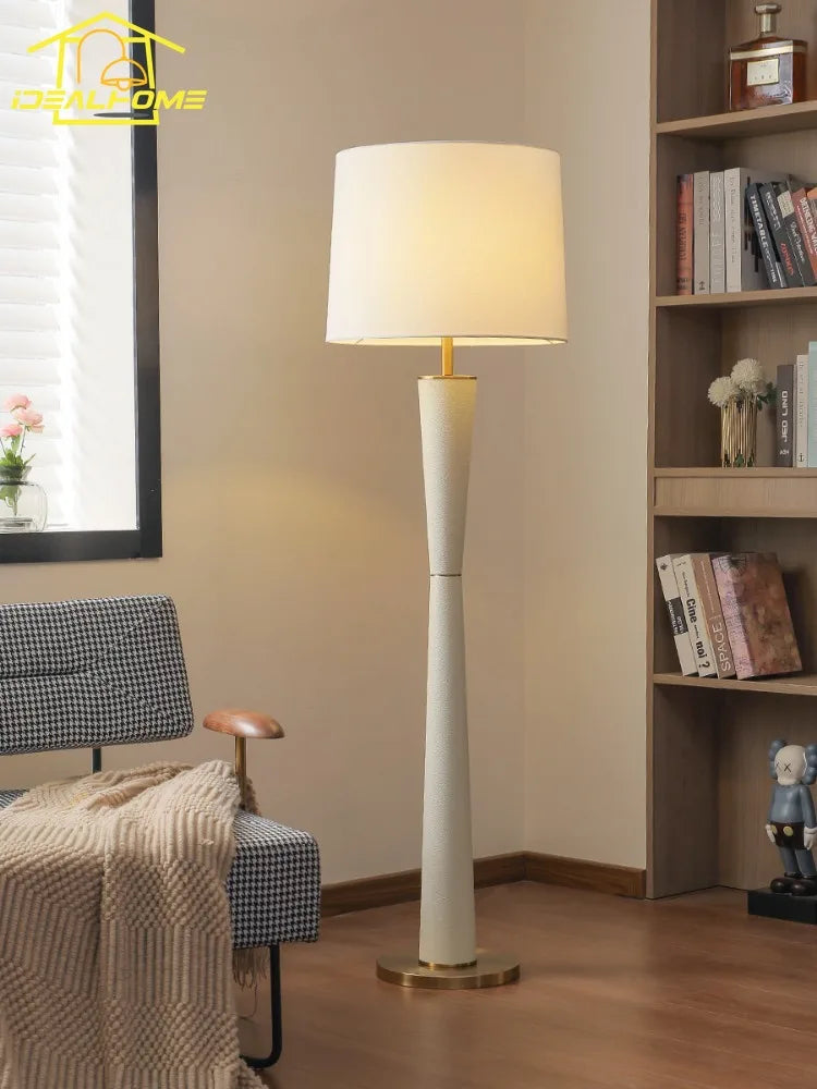 Minimalist Nordic Design Leather Floor Lamp in Iron