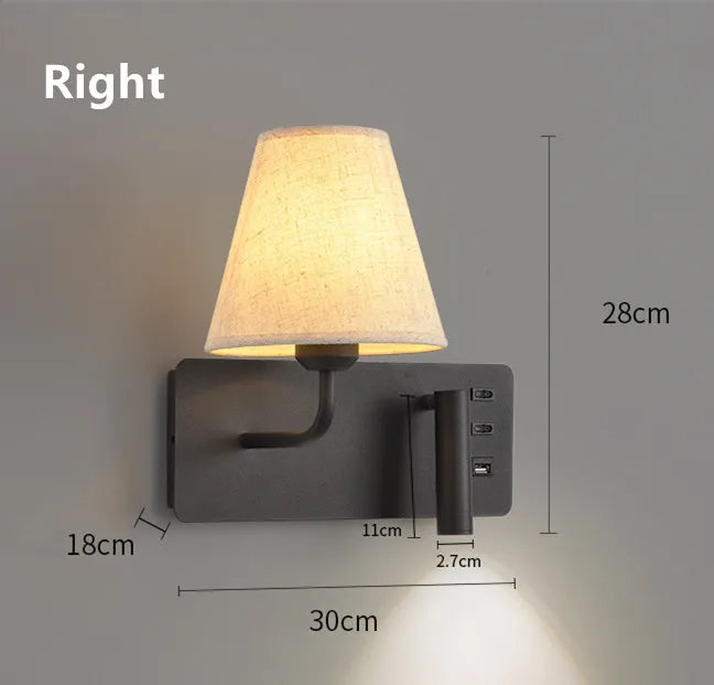 Modern USB Indoor LED Wall Sconce