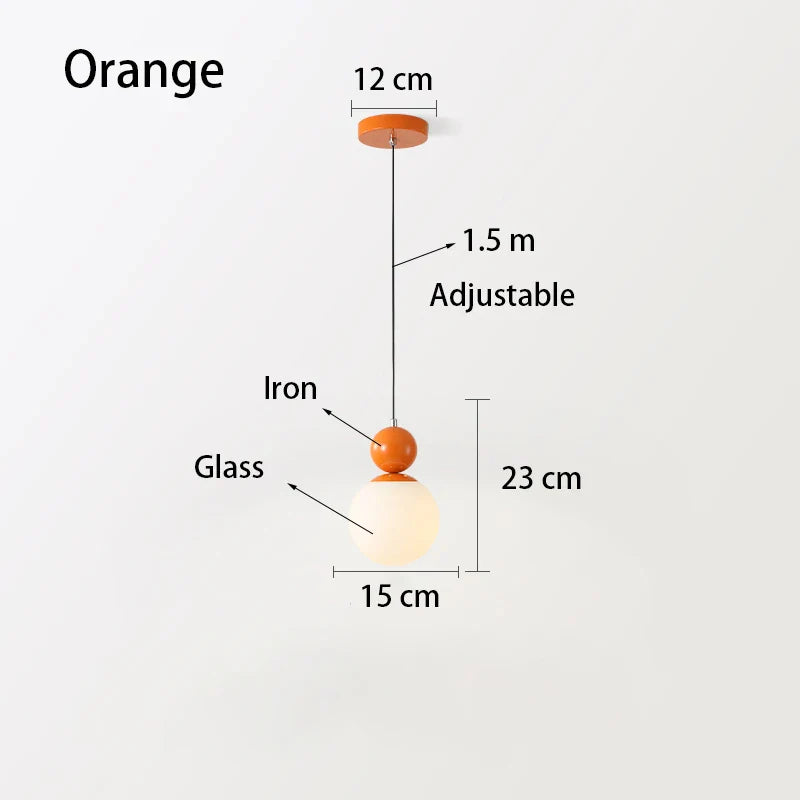Modern Glass Pendant Light for Cafe Bar Counter
