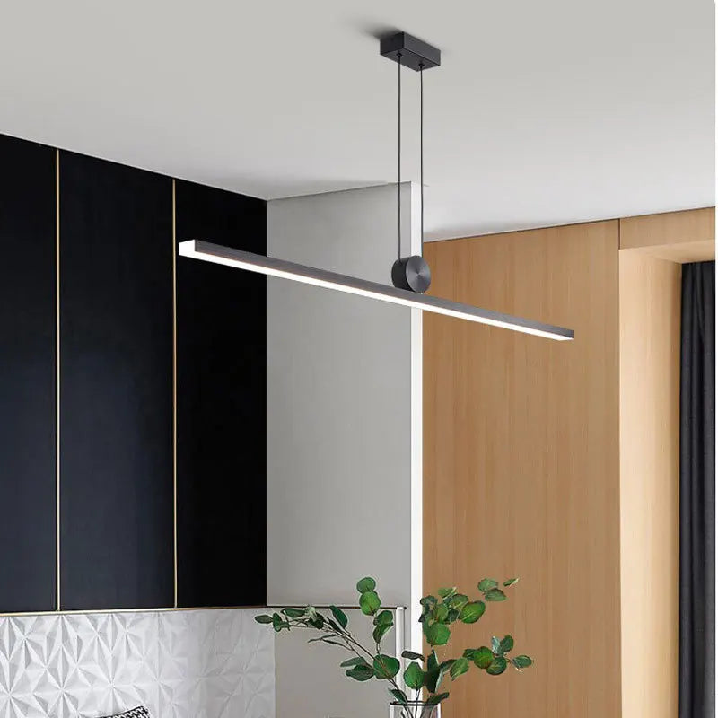 Modern Minimalist LED Pendant Lights for Living Room, Dining Room, Kitchen - Black Chandelier Home Decor