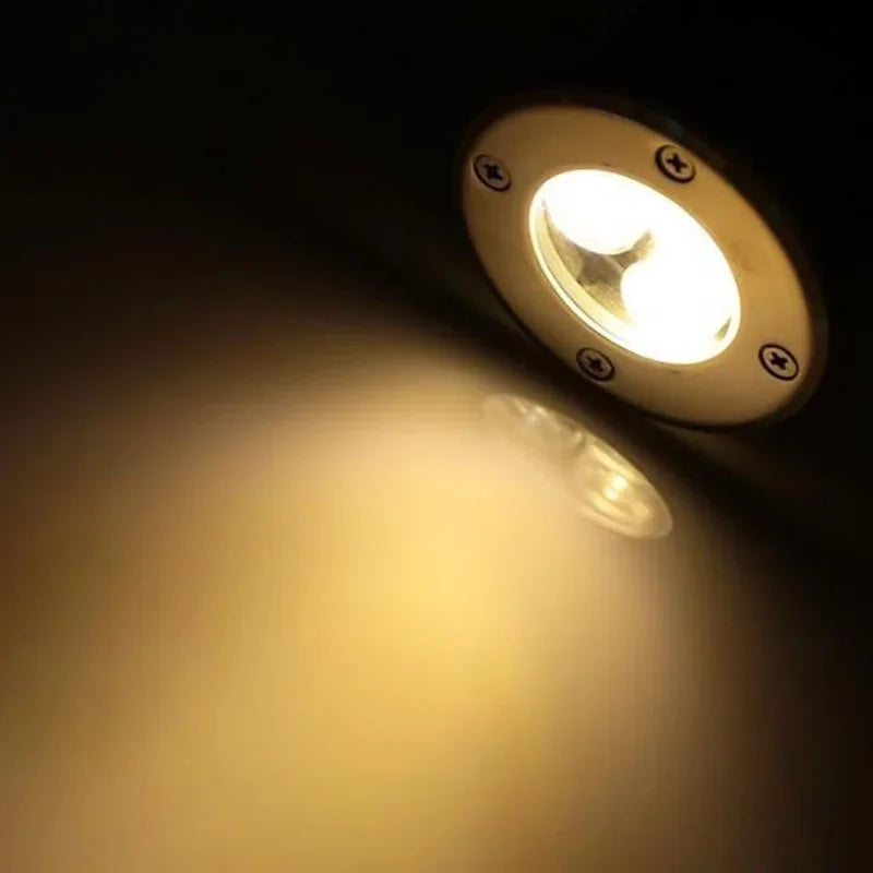 Set of 8 LED Recessed Lights for Outdoor Garden and Pathway Lighting