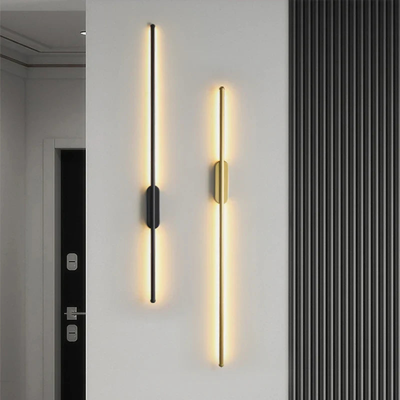 Gold and Black Indoor LED Wall Sconce