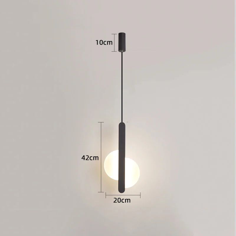 Black Acrylic LED Pendant Light