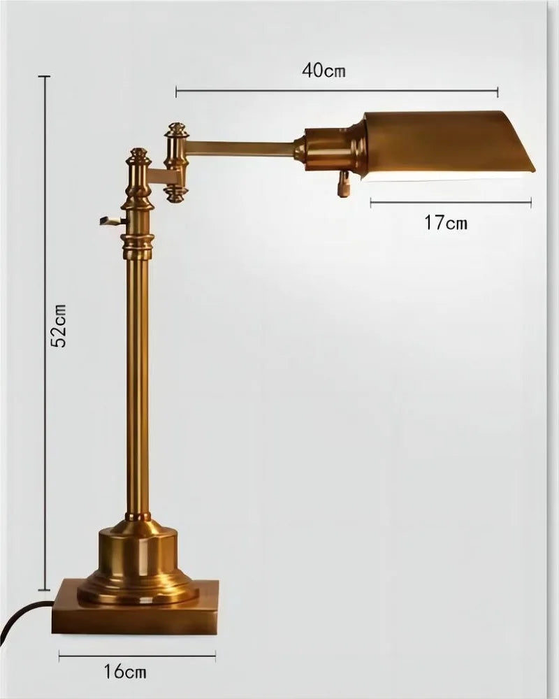 Creative Retro Industrial Bronze Desk Lamp for Work