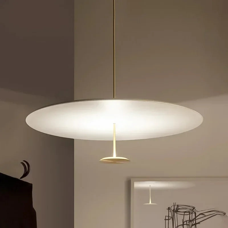Ultra-Slim Minimalist Suspension Light Fixture for Indoor Use
