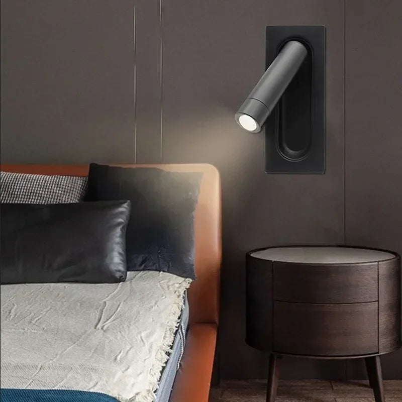 LED Wall Lamp Reading Light with Rotating Design for Bedroom and Living Room