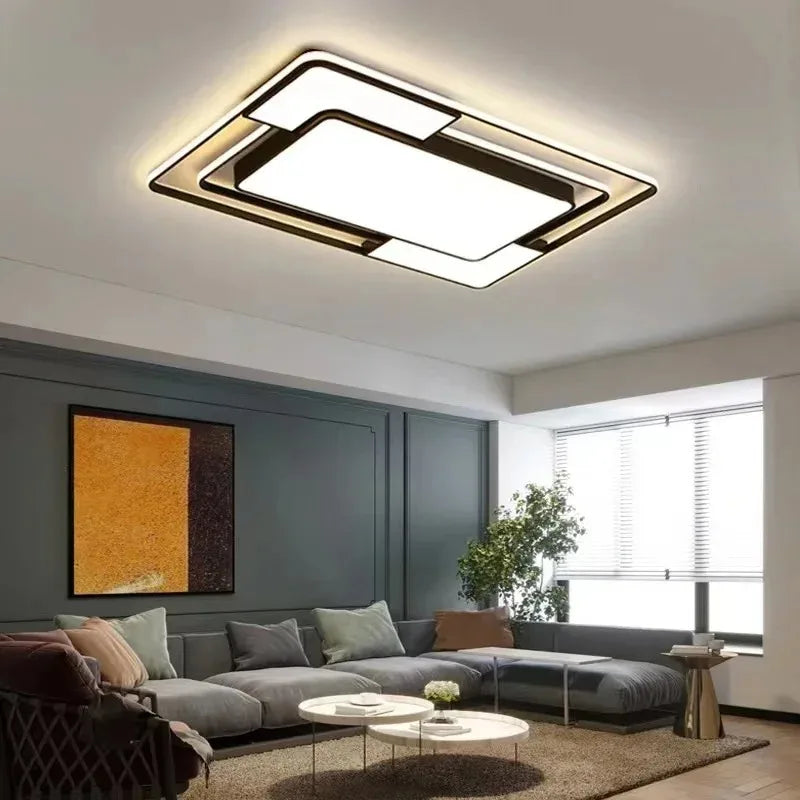 Modern Square Iron LED Ceiling Light for Indoor Lighting