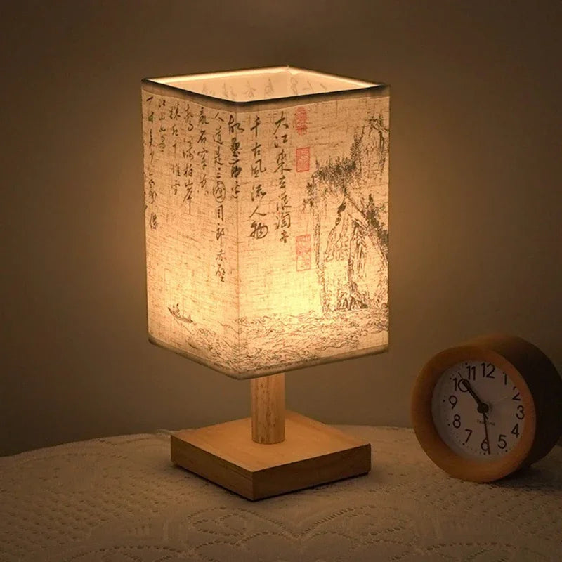 Chinese Style LED Desk Lamp with USB Port and Adjustable Brightness