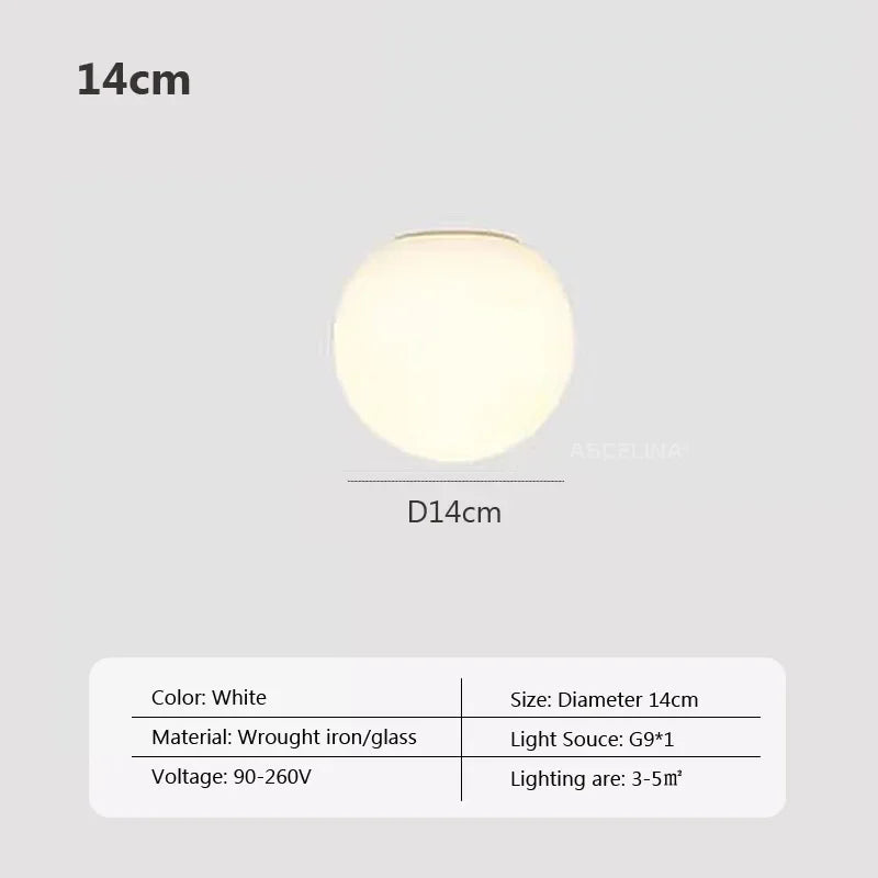 Minimalist Nordic Design Glass LED Ceiling Light