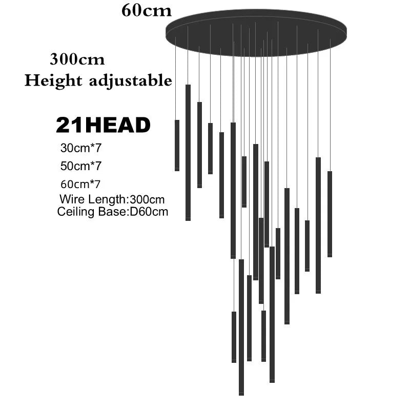 Modern LED Pendant Light for Villa, Loft, or Hotel