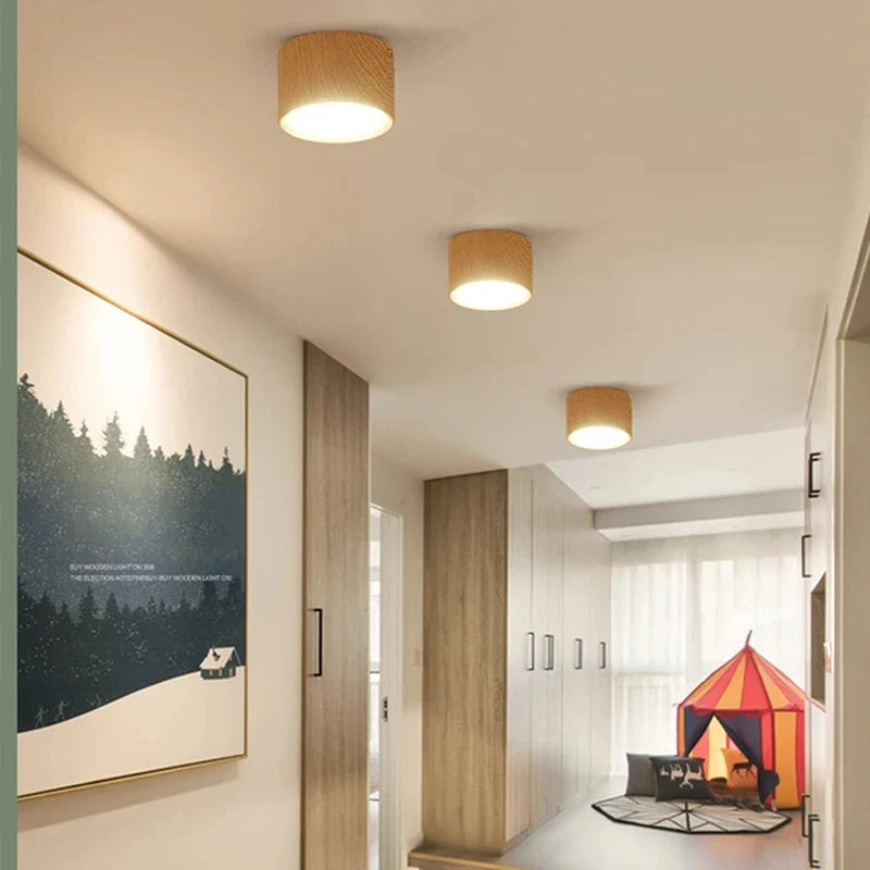 Modern Nordic Design Wood LED Pendant Light for Home