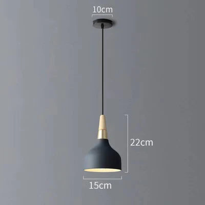 Modern LED Pendant Light with Colorful Metal Shade