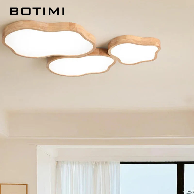 Modern LED Wood Ceiling Light Fixture