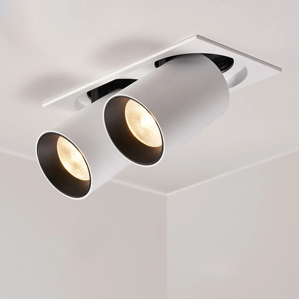 Adjustable Square LED Recessed Spotlight with Flexible Rotation for Home