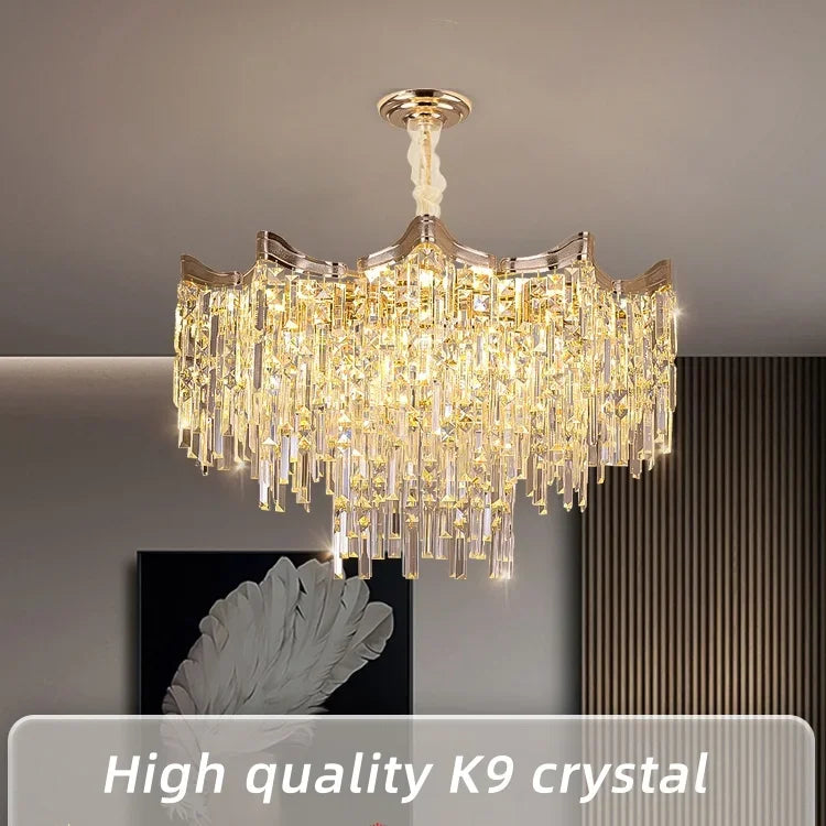 Modern 7-Tier Crystal Chandelier for Interior Decoration