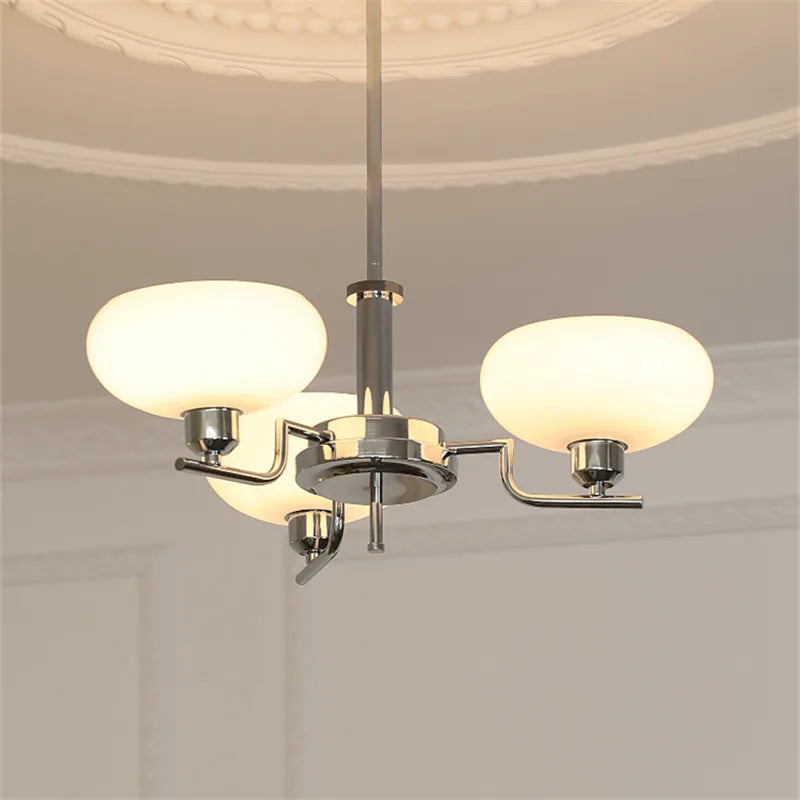 Modern Art Deco Glass Pendant Light in Bauhaus Design
