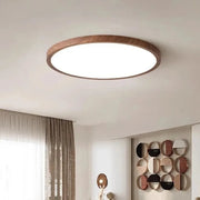Modern Circular LED Wood Grain Ceiling Light
