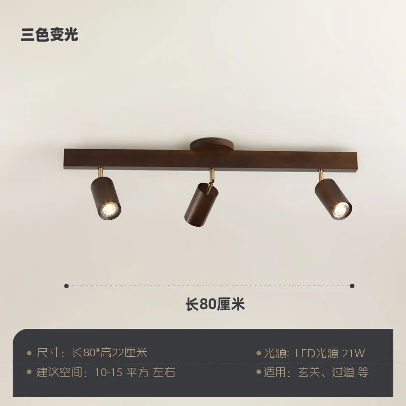 Elegant Walnut Spotlights for Stylish Indoor Lighting