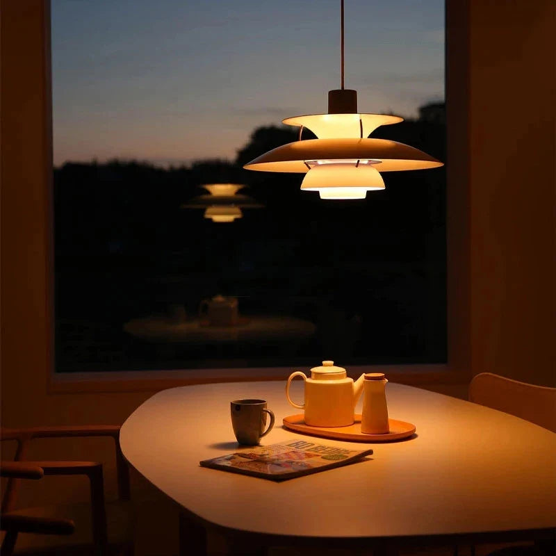 Modern Colorful LED Pendant Umbrella Chandelier for Dining Room, Bar, and Restaurant Lighting