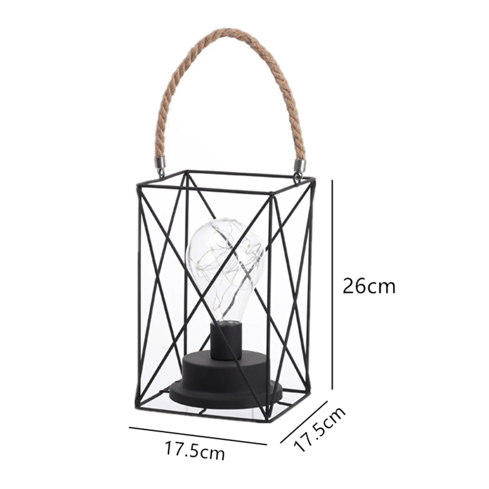 Vintage Wrought Iron Table Lamp for Reading & Night Light