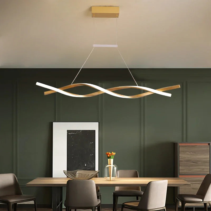 Modern Dimmable Rotating LED Chandelier for Decorative Lighting