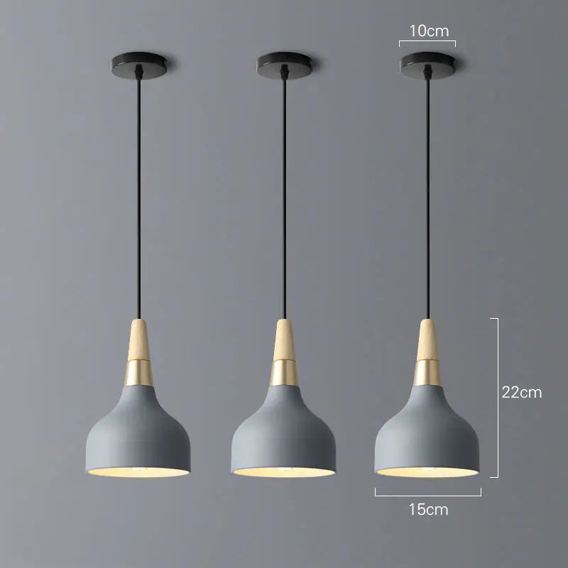 Modern LED Pendant Light with Colorful Metal Shade