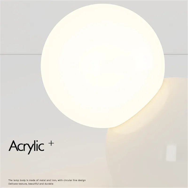 Round Glass Bedside Lamp for Home Decor