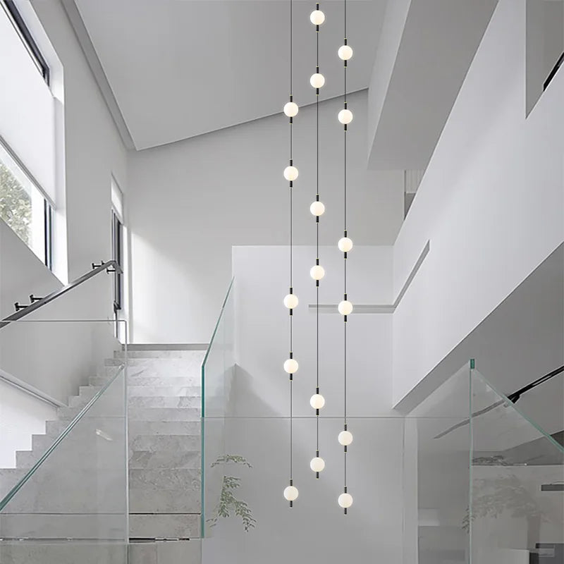 Modern Nordic Villa Double Staircase Pendant Light