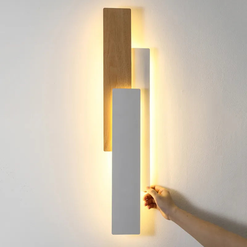 Modern Natural Wood Wall Sconce