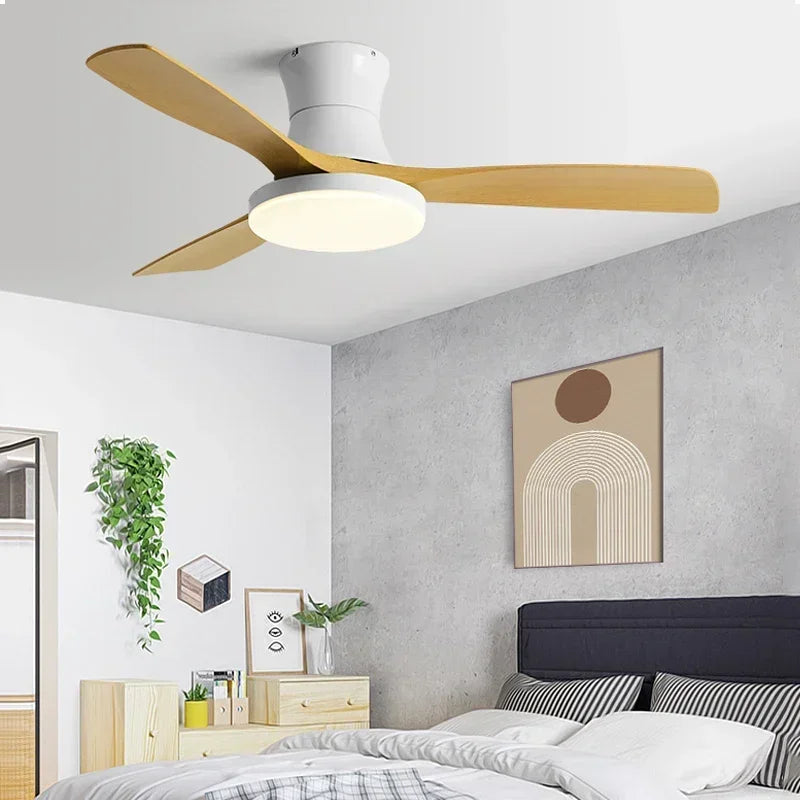 Lightweight American Ceiling Fan with Light and Electric Control