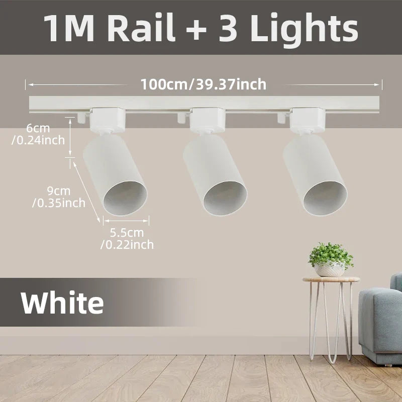 LED Track Spotlight for Indoor Lighting and Decoration