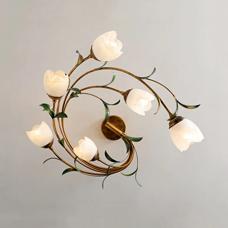 Nordic Floral Glass LED Ceiling Light - Viridiplantae