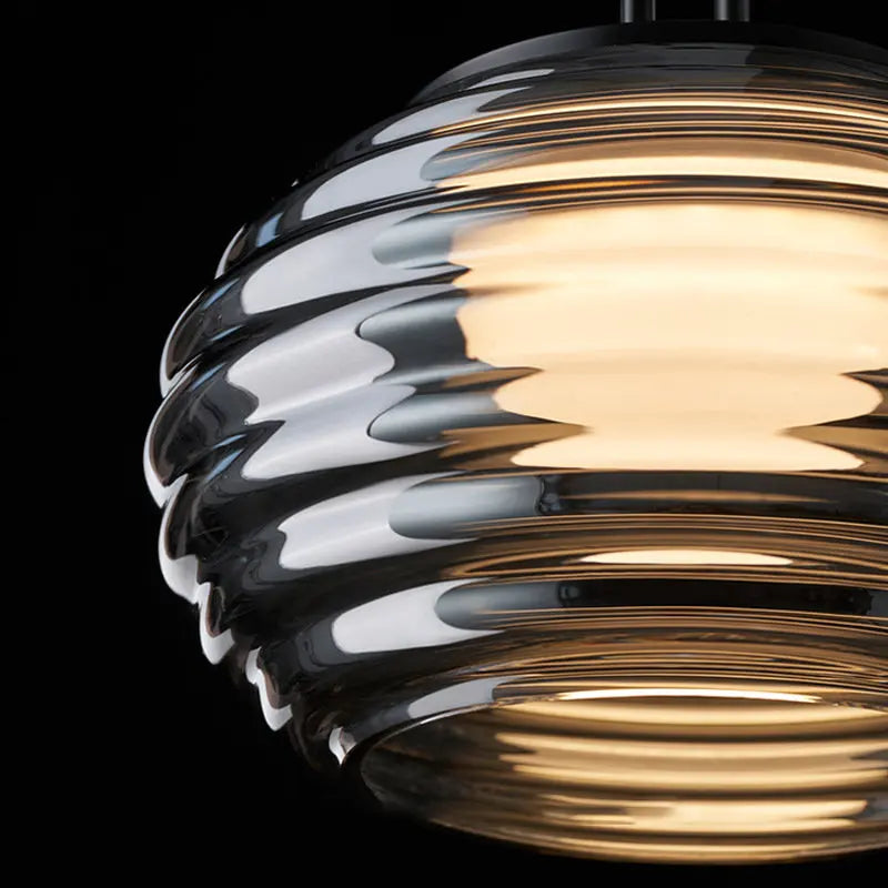 Modern Glass LED Hanging Nightstand Lamp