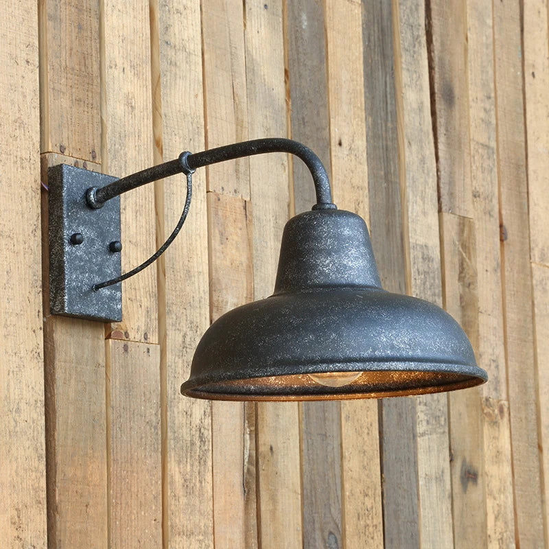 Vintage Iron Outdoor Wall Sconce for Garden Patio Cafe