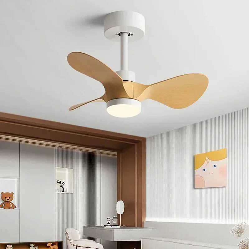 Modern Mini Ceiling Fan with Lights for Kids